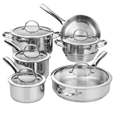 Cooks Standard 11-Piece Classic Stainless-Steel Cookware Set Cooks Standard