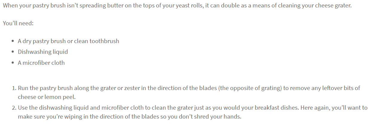 H2_ How To Clean A Cheese Grated With A Pastry Brush H2_ How To Clean A Cheese Grated With A Pastry Brush