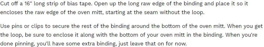 Prepare the Binding Prepare the Binding