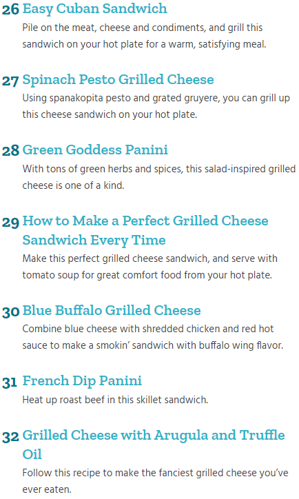Sandwiches, The Hot Plate Way 2 Sandwiches, The Hot Plate Way 2