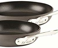 All-Clad Hard Anodized Nonstick Dishwasher Safe PFOA Free 8 and 10-Inch Fry Pan Cookware Set, 2-Piece, Black