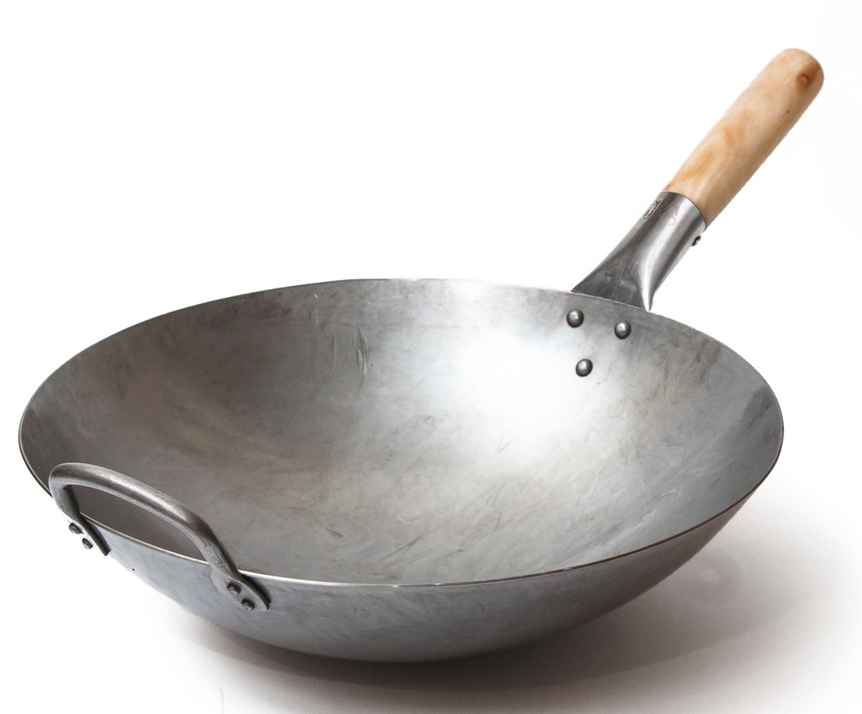 carbon steel wok flat bottom