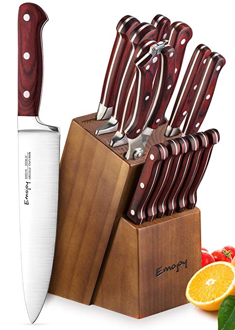 Emojoy 15-Piece Kitchen Knife Set