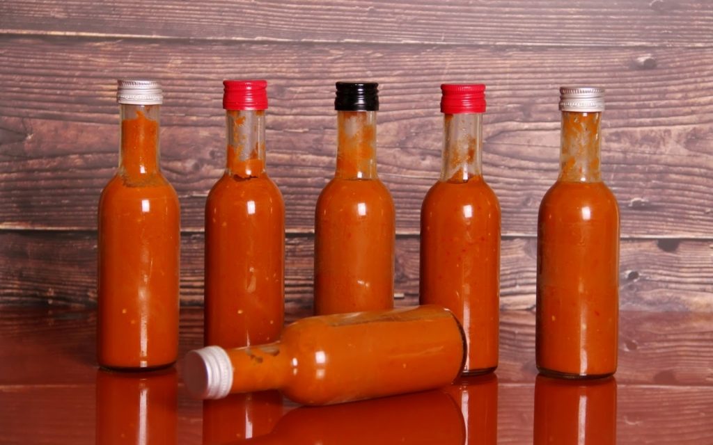 Six Sauce Bottles